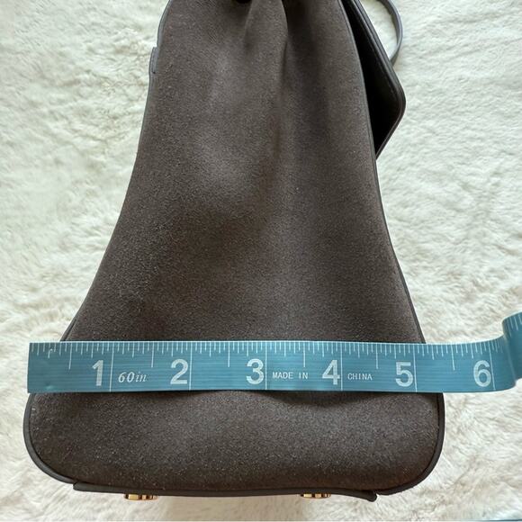 SAINT LAURENT Calfskin Crocodile Embossed Medium Moujik Top Handle Authentic - Picture 12 of 16